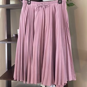 Lilac pleated midi skirt szL
